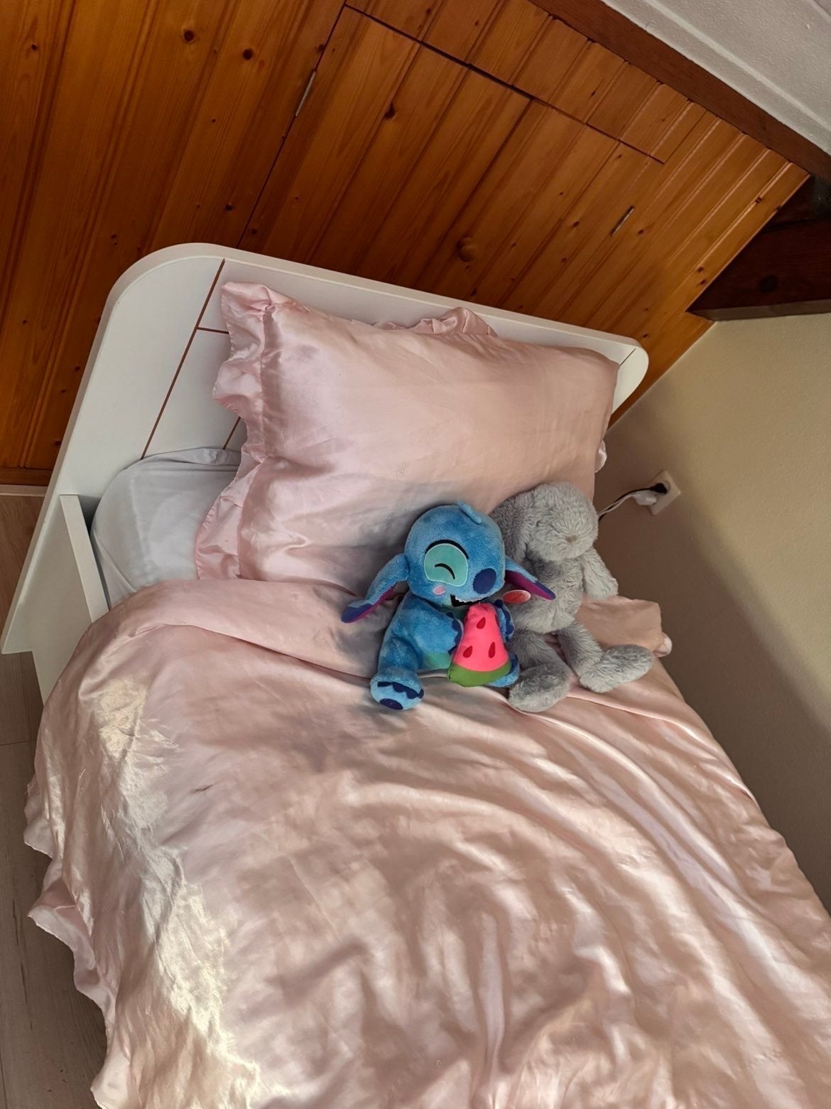 Eenpersoonsbed met matras 90x200 - Zo goed als nieuw, Ophalen, 90 cm, Eenpersoons, Wit