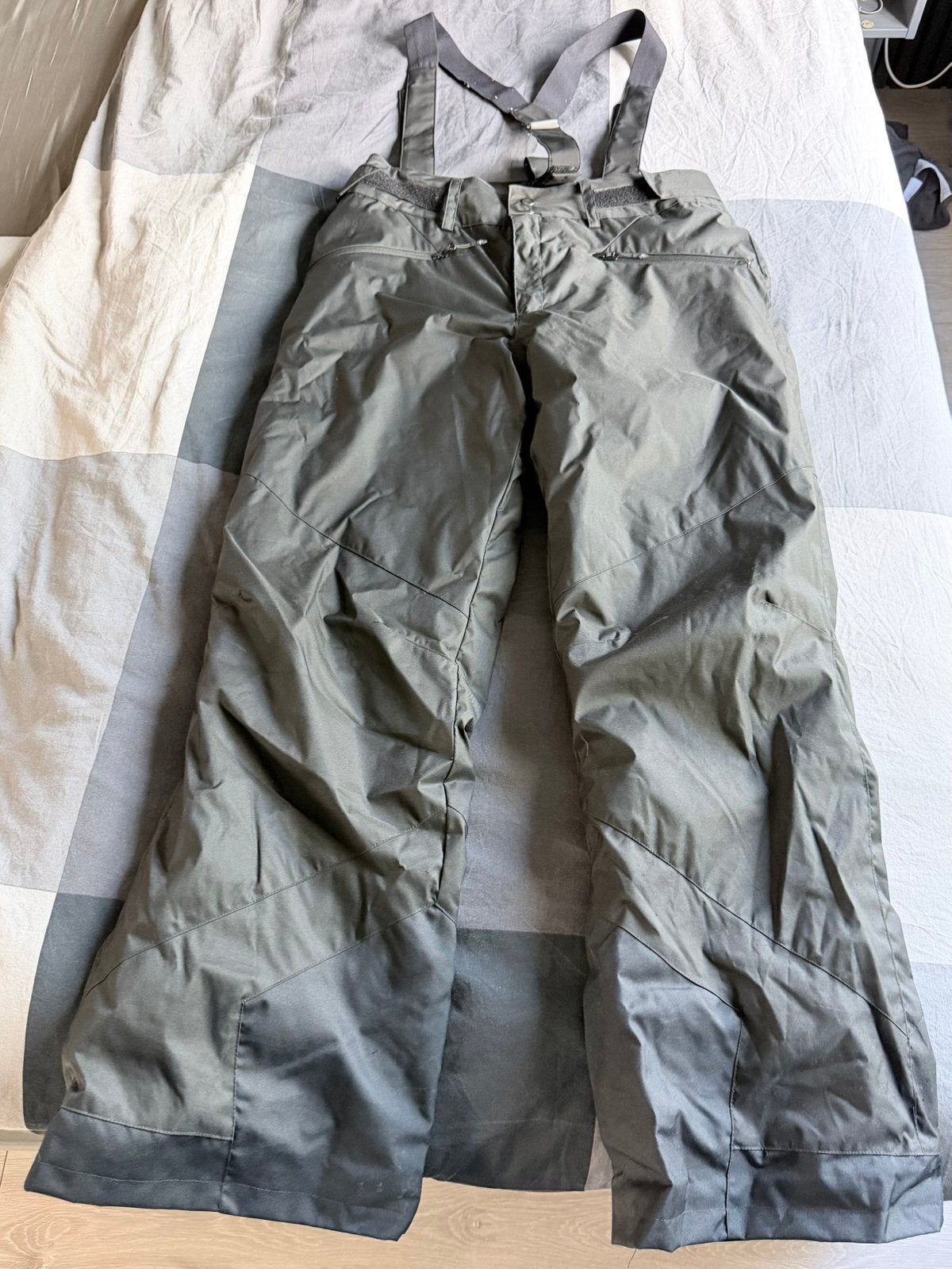 Skibroek maat L (180) Wedze zwart met bretels, Kleding | Heren, Ophalen, Gedragen, Maat 52/54 (L), Broek