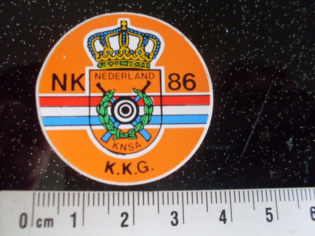 sticker NK 1986 knsa kkg logo, Verzenden, Zo goed als nieuw, Sport