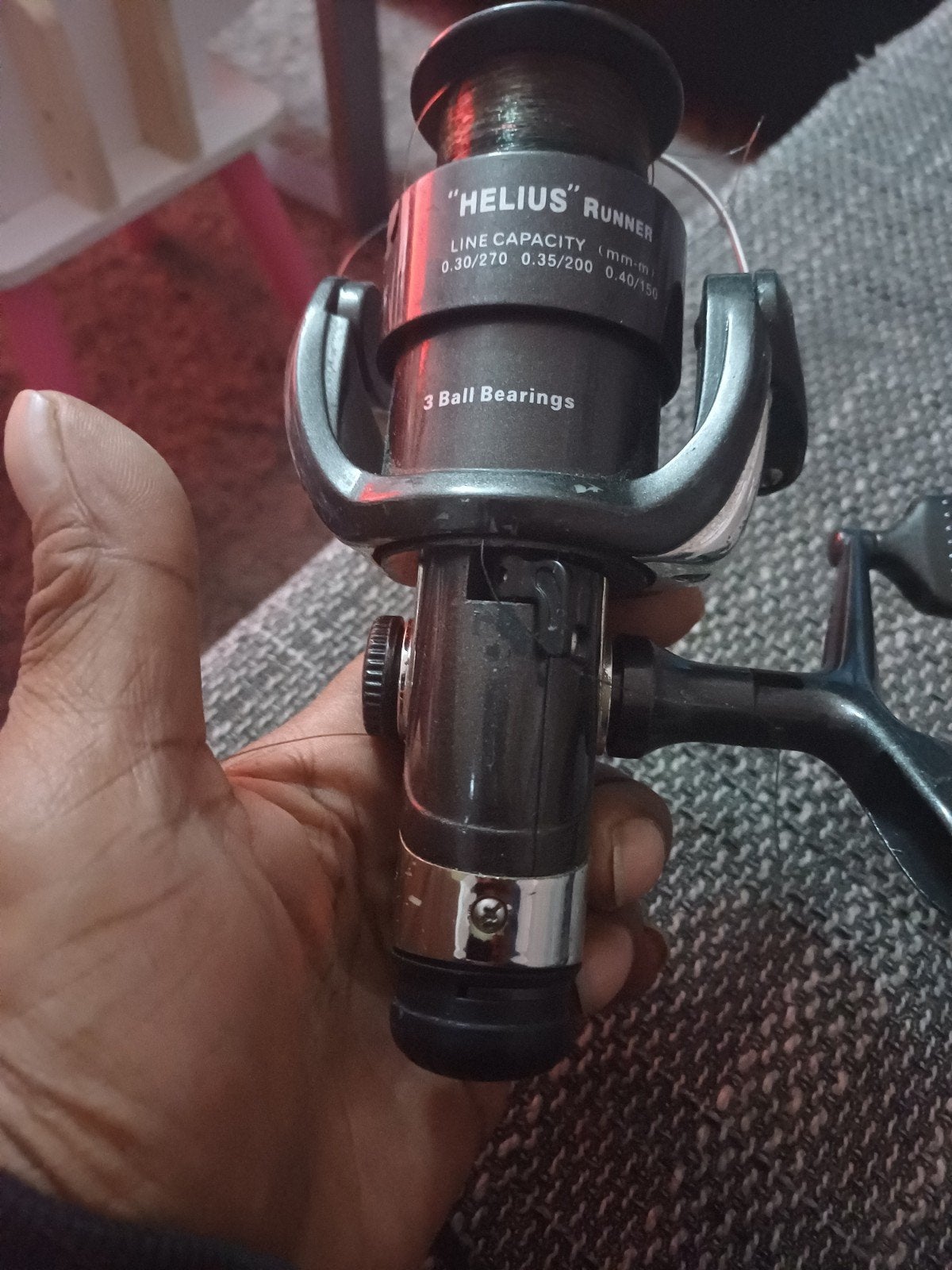 Helius Runner 3500 Vis molen met 3 kogellagers, Ophalen of Verzenden, Gebruikt, Molen