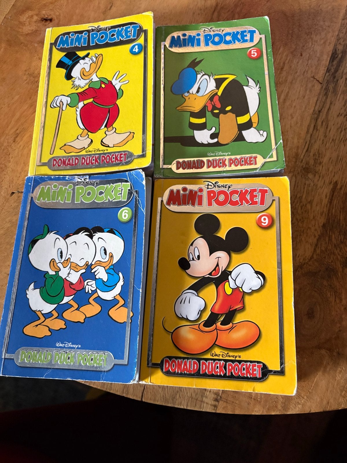 Donald Duck Mini Pocket - Nummers 4, 5, 6 en 9, Boeken, Meerdere stripboeken, Ophalen of Verzenden, Gelezen