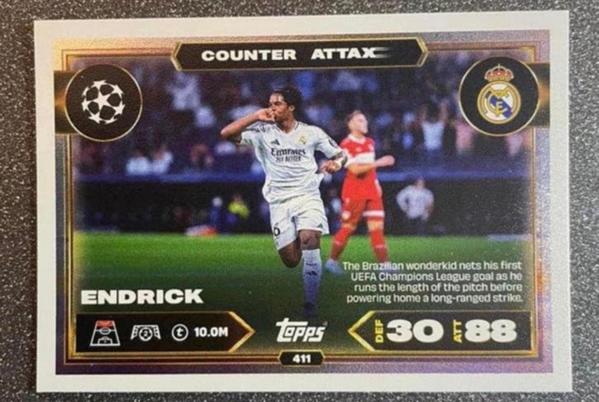 Topps MA 25/26   COUNTER ATTAX    ENDRICK    REAL MADRID, Verzenden, Zo goed als nieuw, Plaatje