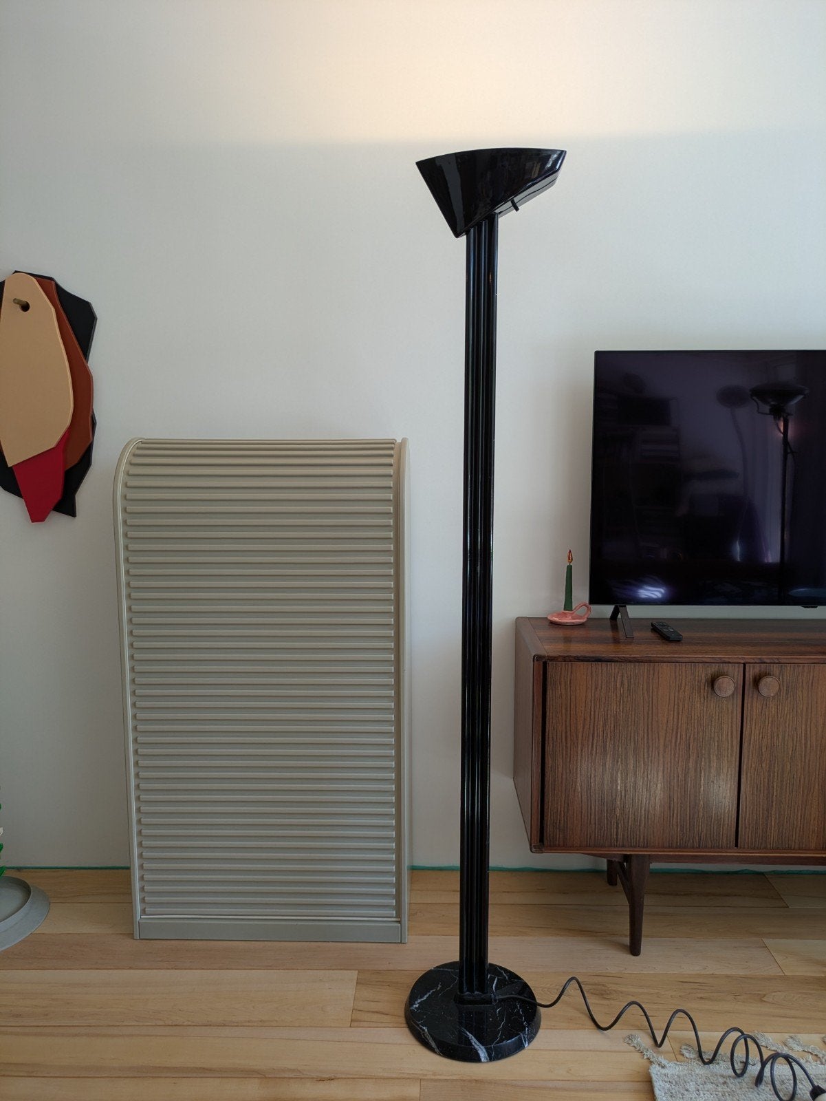 Oluce Gecchelin Otello Italy design vintage vloerlamp 1980's, Ophalen, Gebruikt, Memphis Milano Archizoon Sottsass Oluce Arteluce Artemide Flos