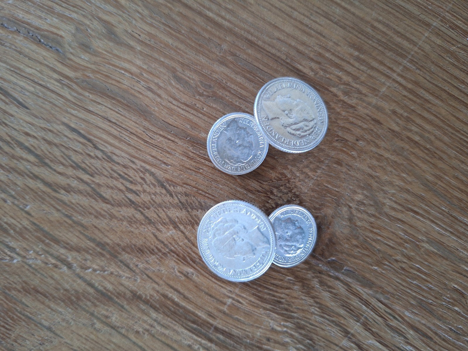 Unieke manchetknopen van zilveren munten, Ophalen of Verzenden, Gebruikt, Zilver