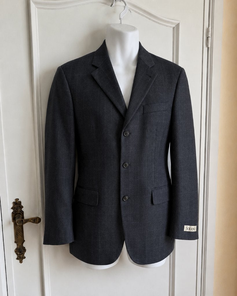 Elegante Sorano colbert van wol met kasjmier – maat 58, Maat 56/58 (XL), Ophalen of Verzenden, Zo goed als nieuw, Grijs