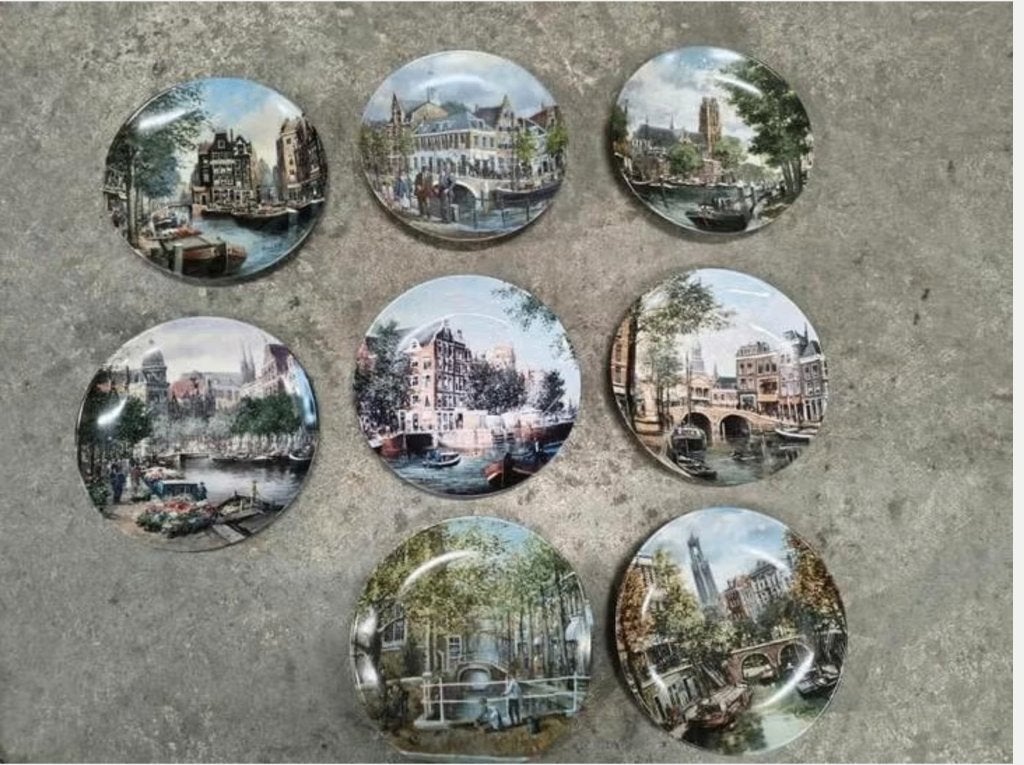 14 x Royal Mosa  borden Amsterdam Rotterdan grachten etc., Ophalen