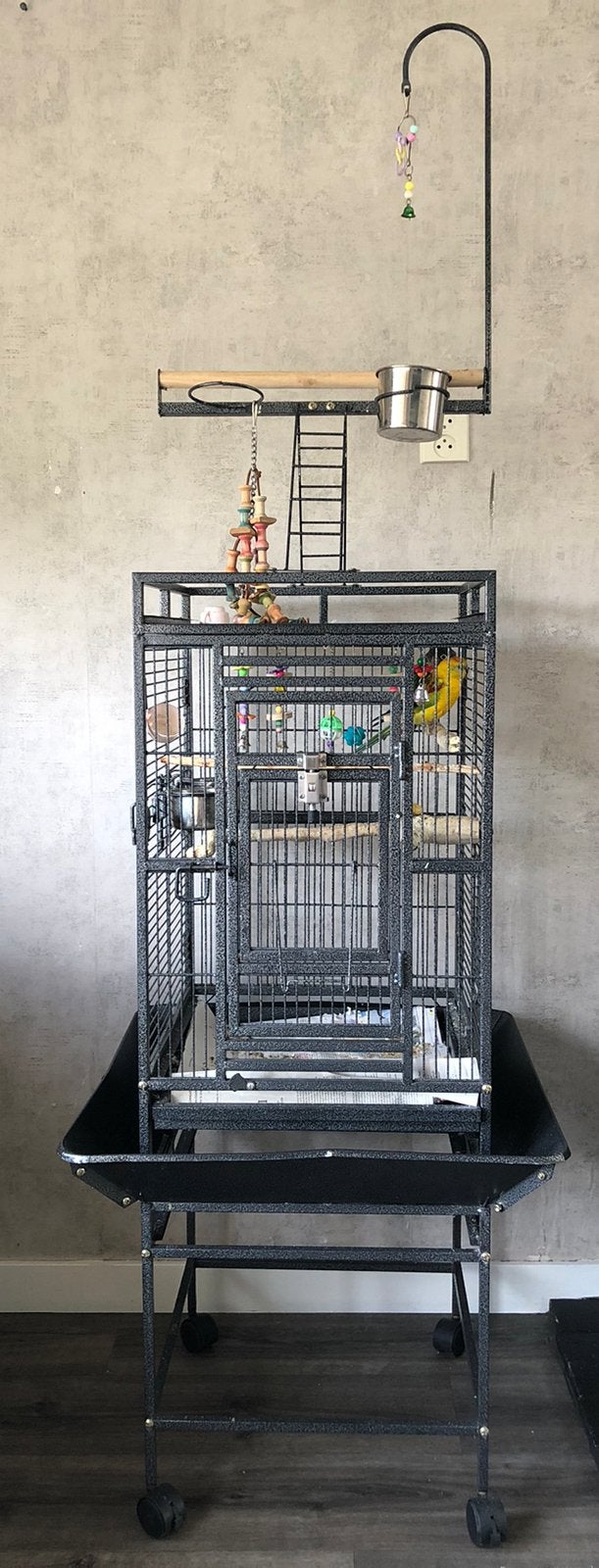 Vogels + kooi, Ophalen, Zo goed als nieuw, Metaal, Vogelkooi