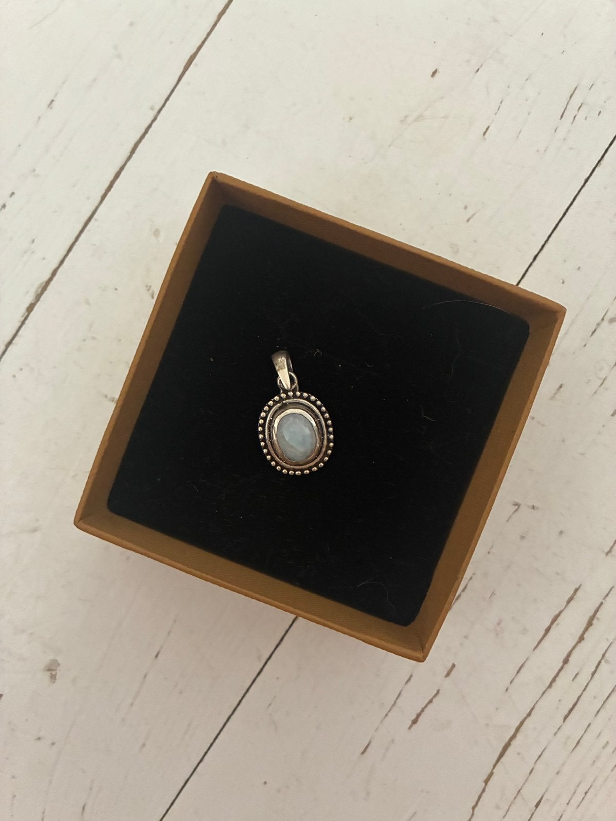 Zilveren hanger met maansteen, Ophalen of Verzenden, Zo goed als nieuw, Zilver