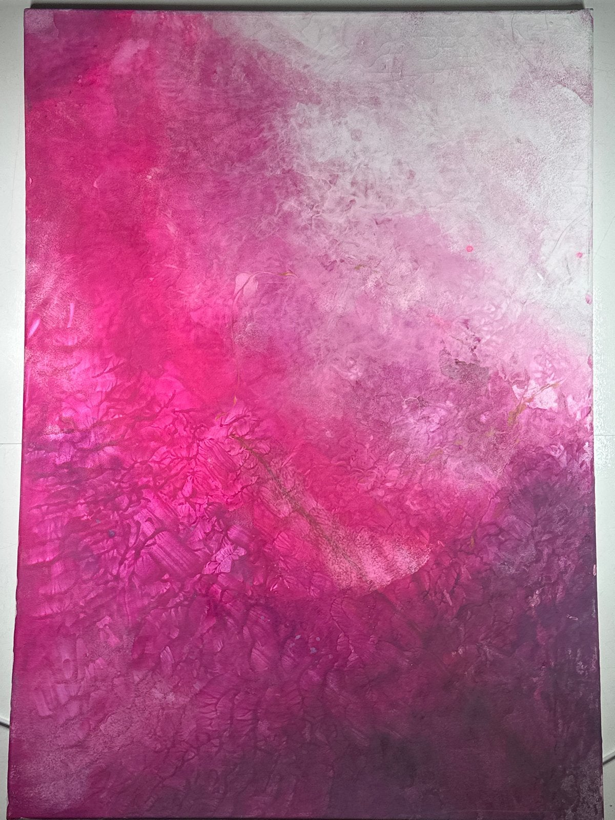 Abstract roze en paars schilderij, Ophalen
