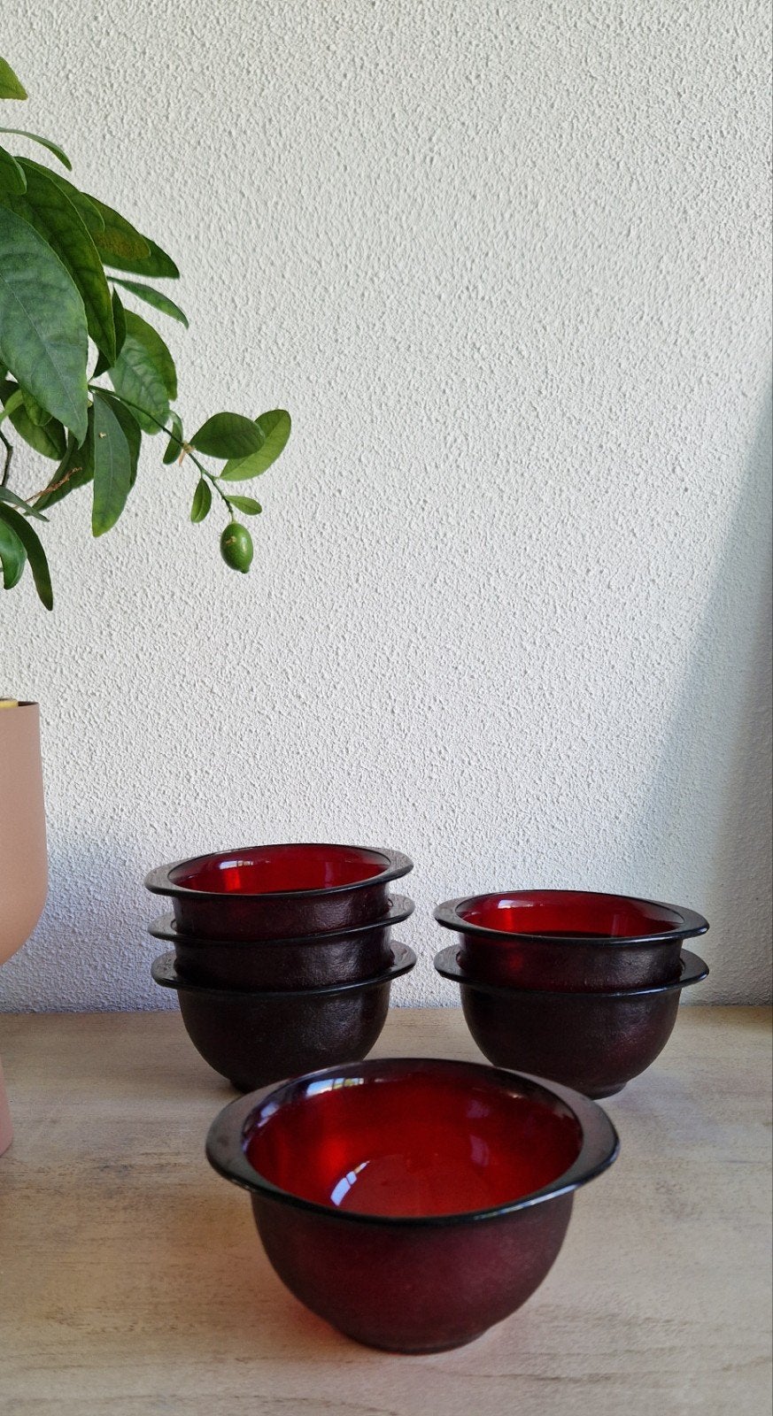 6 Arcoroc Sierra schaaltjes, Gebruikt, Ophalen of Verzenden, Overige stijlen, Glas