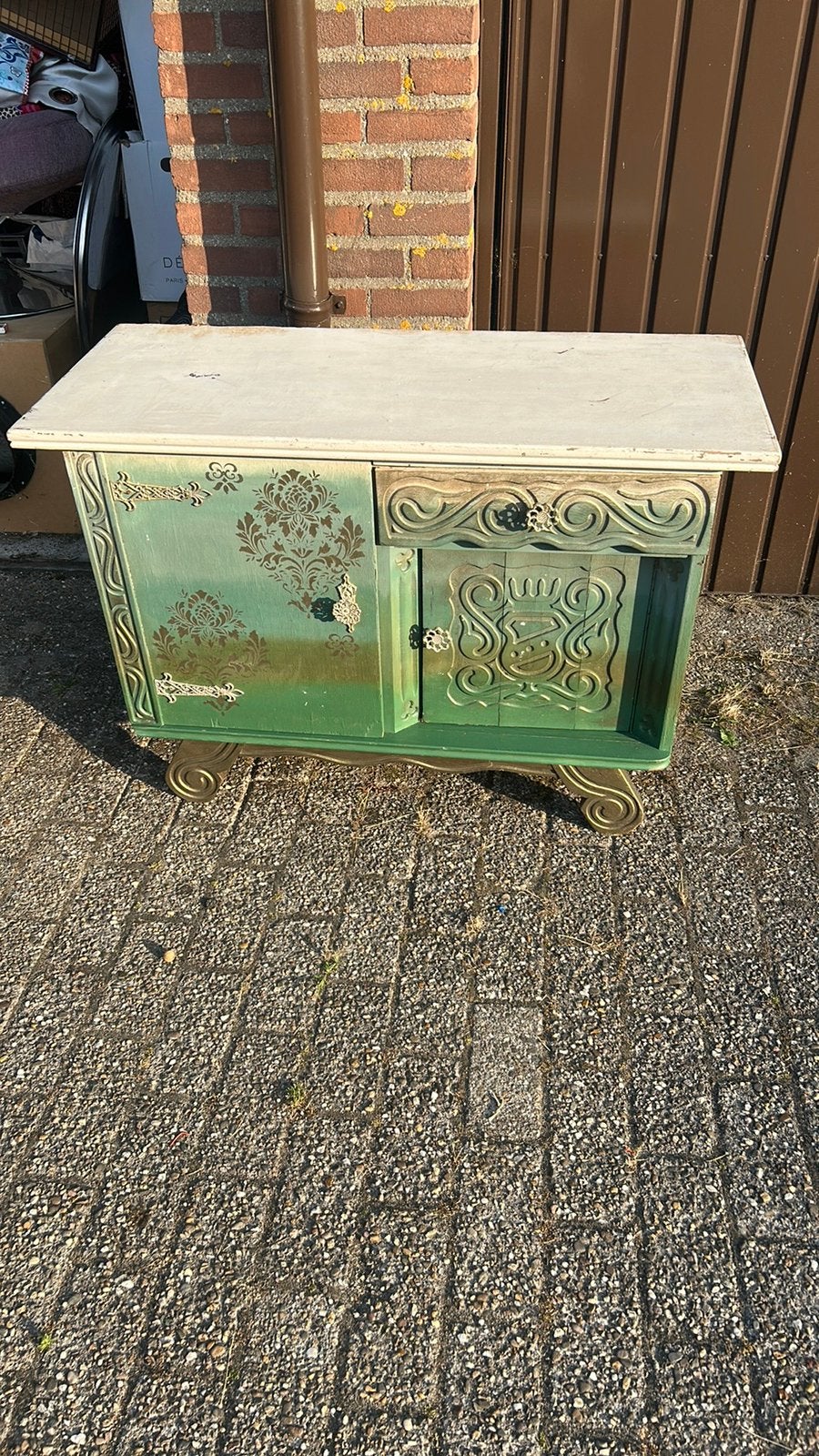 Oud vintage dressoir/ladekast/halkast, Ophalen, Gebruikt, 25 tot 50 cm