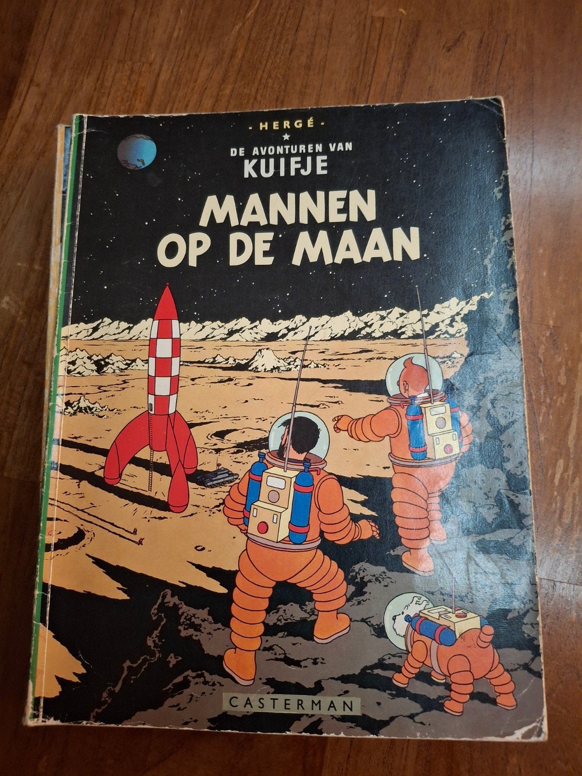 Kuifje: Mannen op de Maan - Hergé (Casterman), Eén stripboek, Ophalen of Verzenden, Gelezen, Hergé