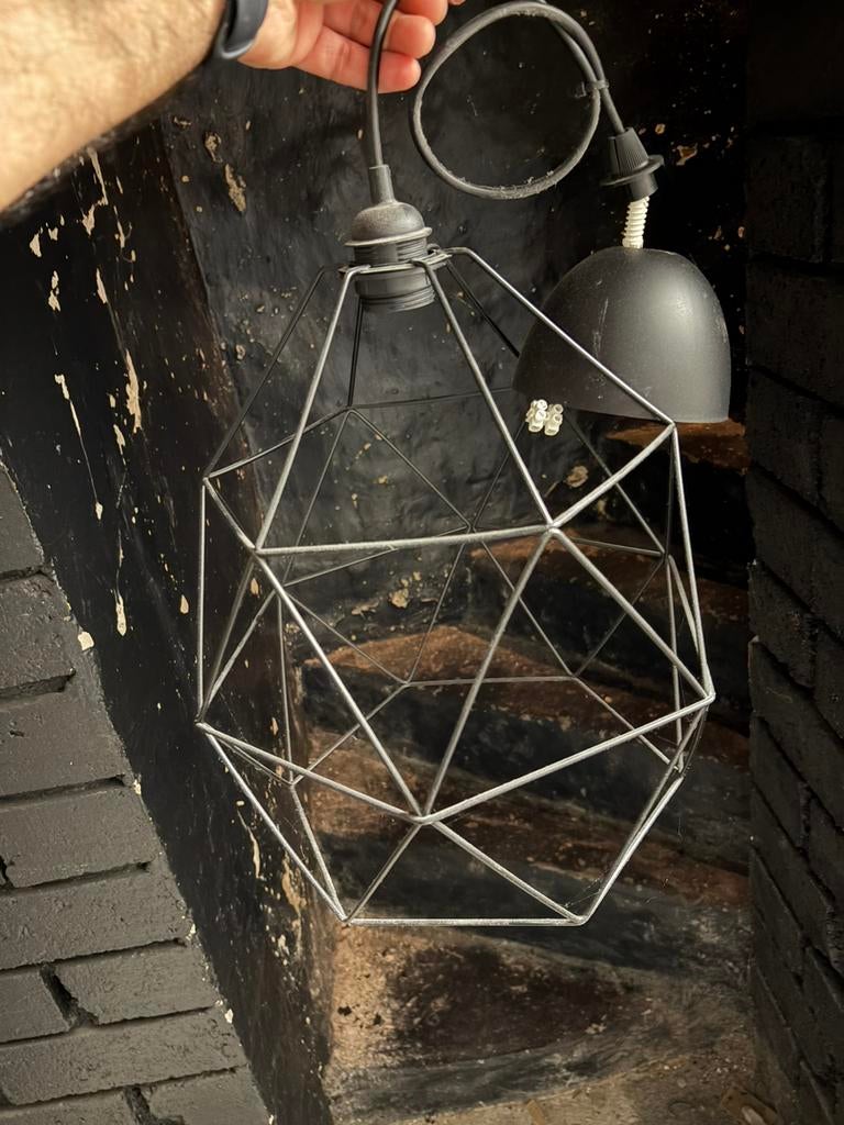 Te koop 2 IKEA lampen incl pendel, Huis en Inrichting, Lampen | Lampenkappen, Ophalen, Zo goed als nieuw, Rond