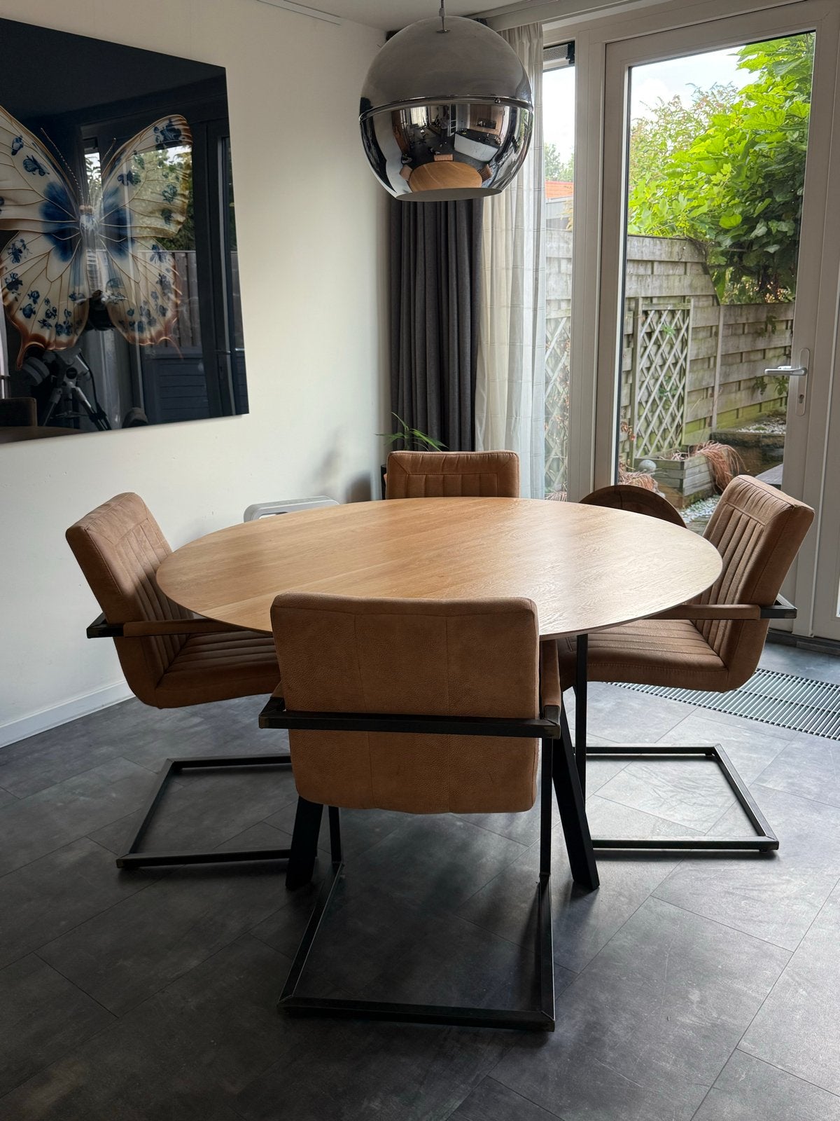 Ronde eettafel 140 cm van Studio Henk, Ophalen, Gebruikt, 100 tot 150 cm, Vier personen