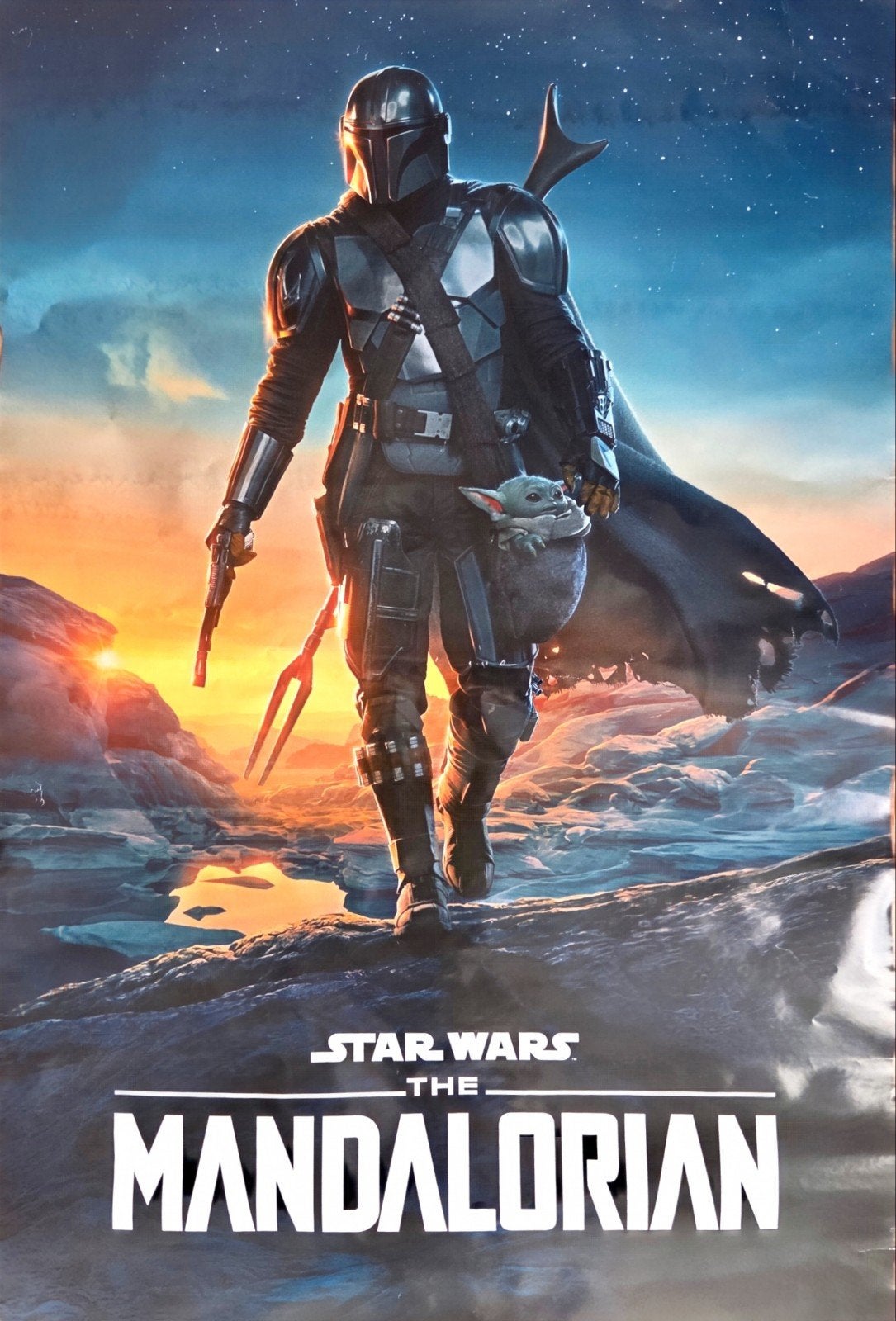 Star Wars The Mandalorian Poster - Gratis Afhalen, Ophalen, Deurposter of groter, Film en Tv, Rechthoekig Staand
