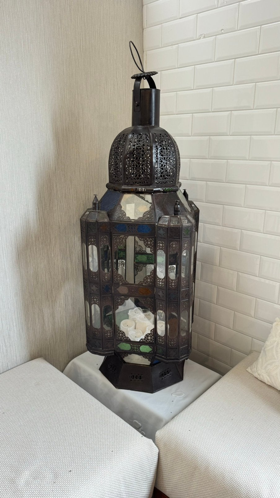 Marokkaanse kandelaar Lamp, Ophalen, Zo goed als nieuw, 150 cm