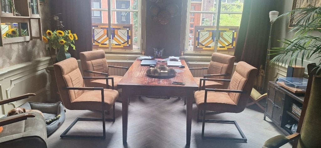 luxe eetkamerstoelen, Ophalen, Gebruikt, Overige kleuren, Metaal