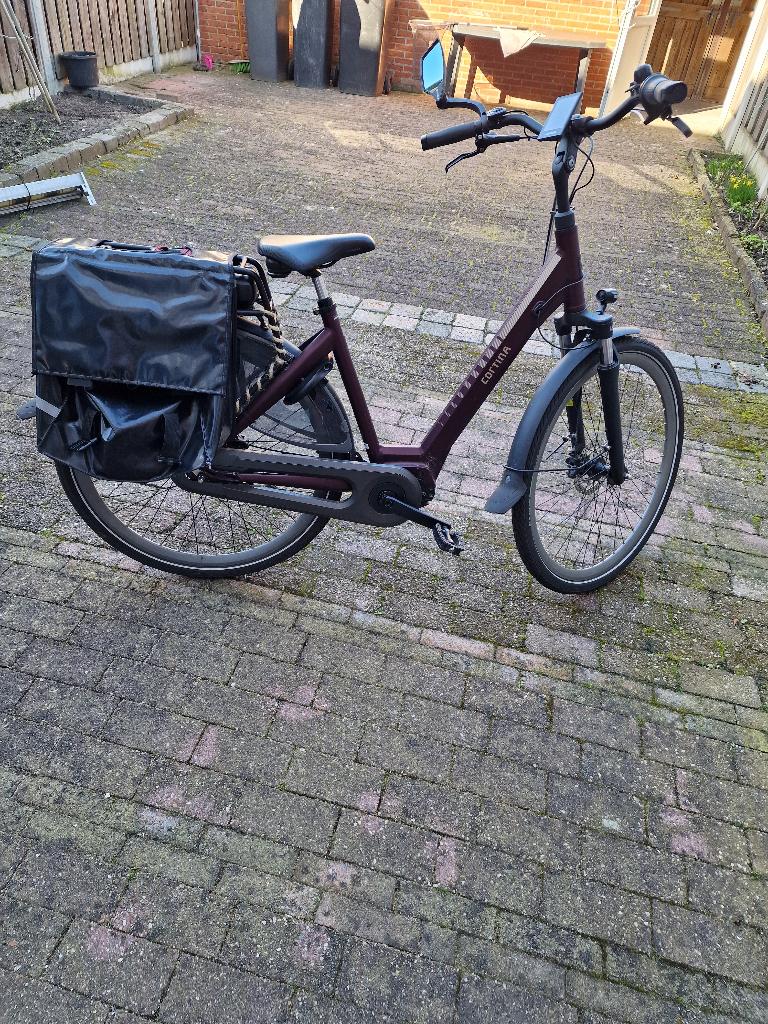 Cortina E-Octa plus Blackberry Wine Matt, Fietsen en Brommers, Elektrische fietsen, Ophalen, Gebruikt, 47 tot 51 cm, Cortina