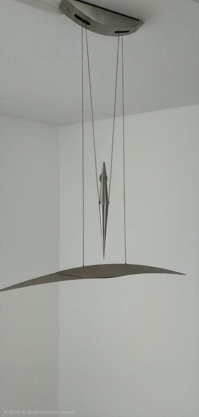 Moderne design hanglamp., Huis en Inrichting, Lampen | Hanglampen, Overige fittingen, Zo goed als nieuw, Metaal, Modern, Design, Eigentijds