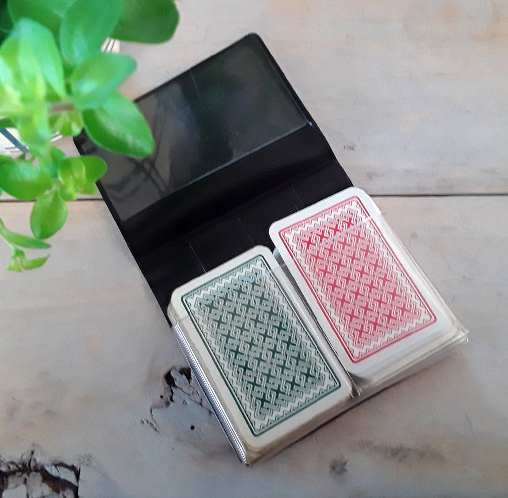 Revanche vintage mini setje - 2 sets speelkaarten - met hoes, Ophalen of Verzenden, Gebruikt, Speelkaart(en)
