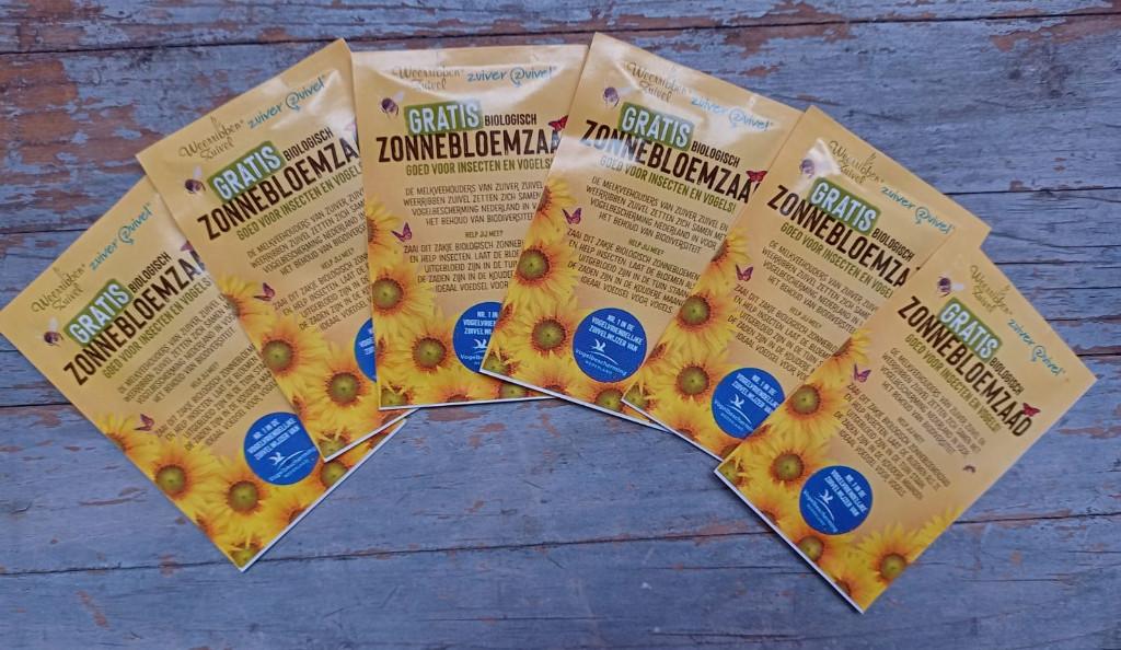 6x Biologisch zonnebloemzaad, zonnebloemen, Ophalen of Verzenden, Voorjaar, Volle zon, Zaad