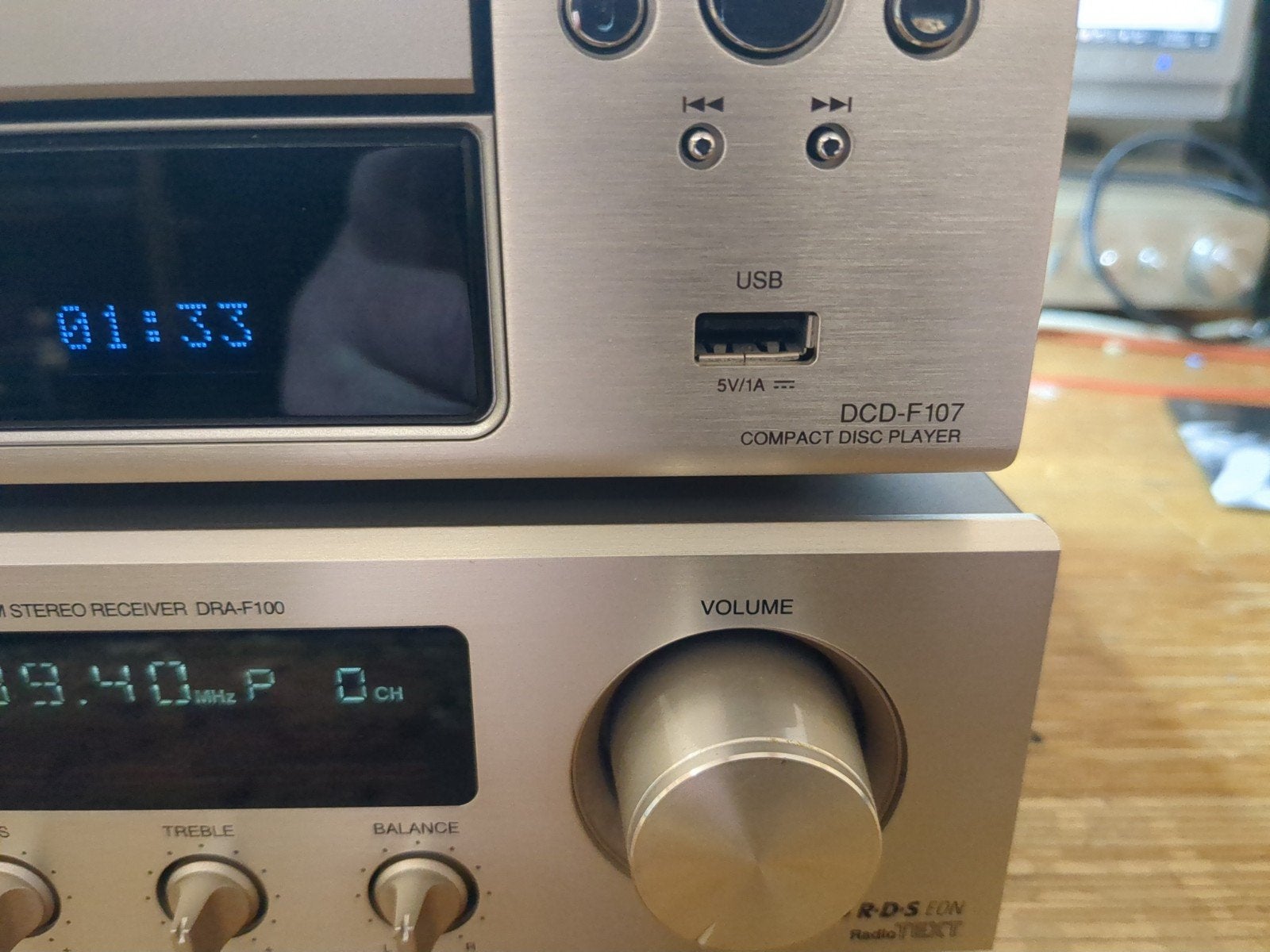 Denon DRA-F100 Receiver & DCD-F107 CD-speler, Overige merken, Gebruikt, Cd-speler, Losse componenten