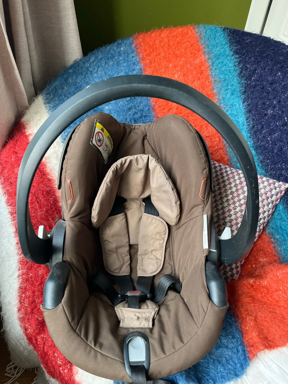 Stokke BeSafe iZi Go X1 autostoel - Bruin, Kinderen en Baby's, 0 t/m 13 kg, Ophalen, Overige merken, Gebruikt
