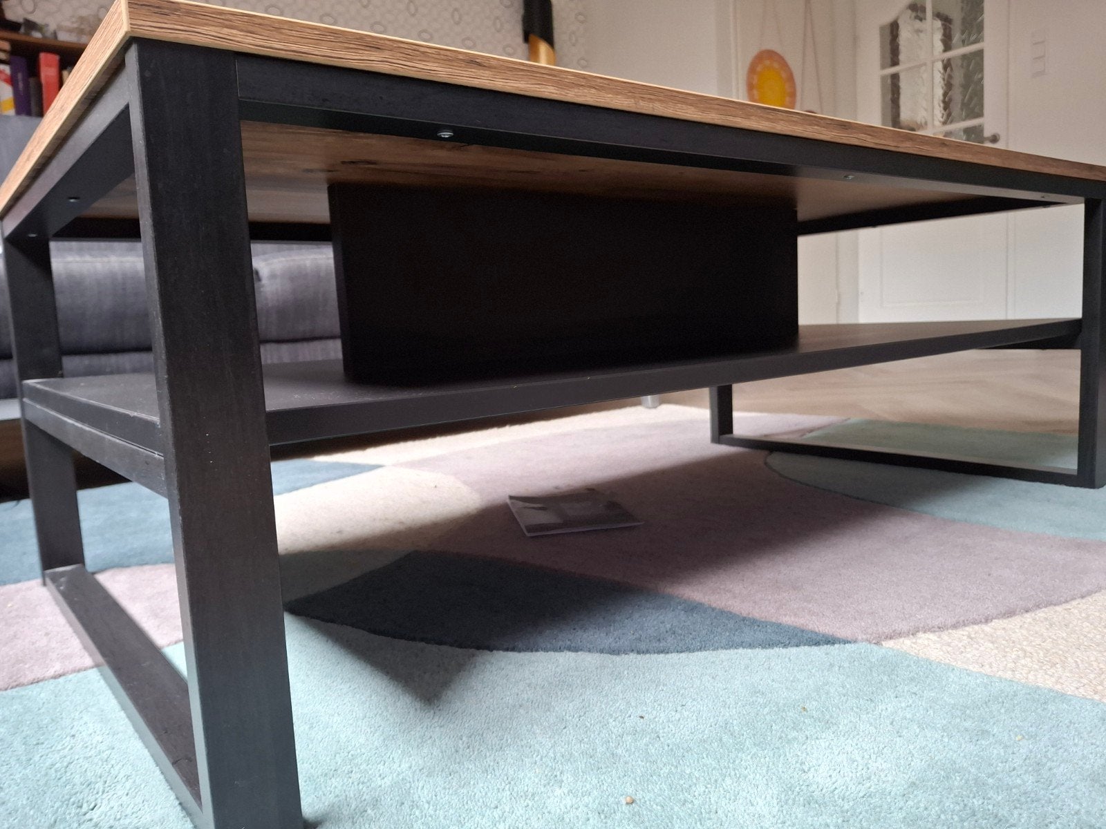 Foto 2 van salontafel, antraciet/eikenkleur, 40x118x67 (hxbxd)