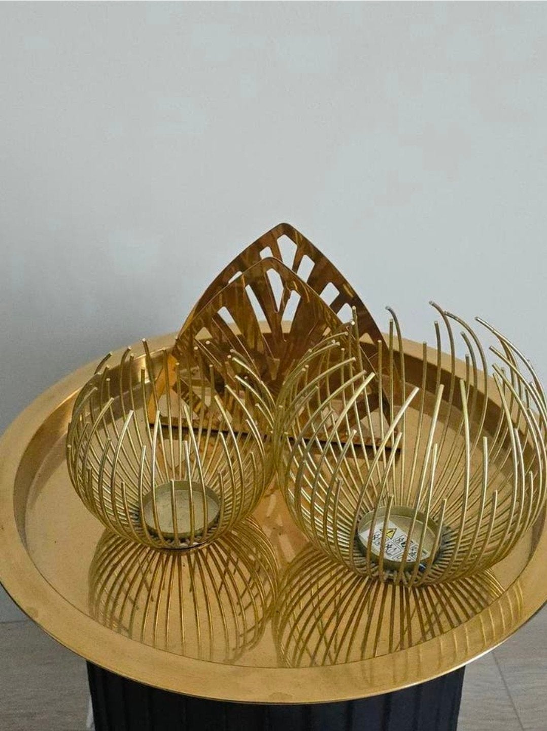 Diverse woonaccessoires goud kleur, Ophalen, Zo goed als nieuw, Rond, Overige materialen