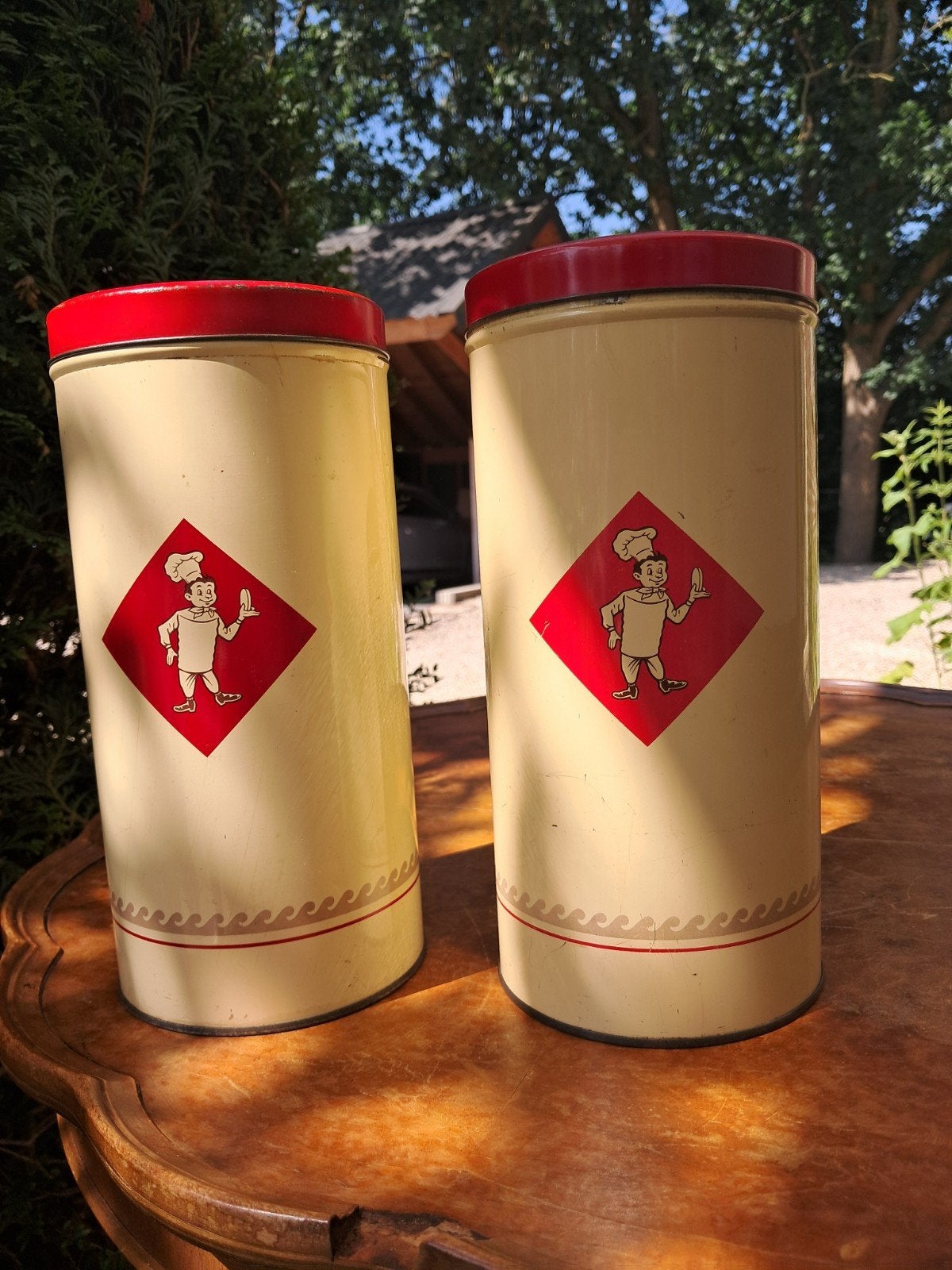 Vintage Bolletje beschuitbus - Set van 2, Ophalen of Verzenden