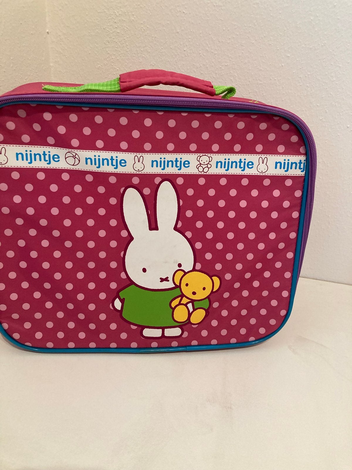 Nijntje koffer Roze met Stipjes en Knuffel, Ophalen of Verzenden, Gebruikt
