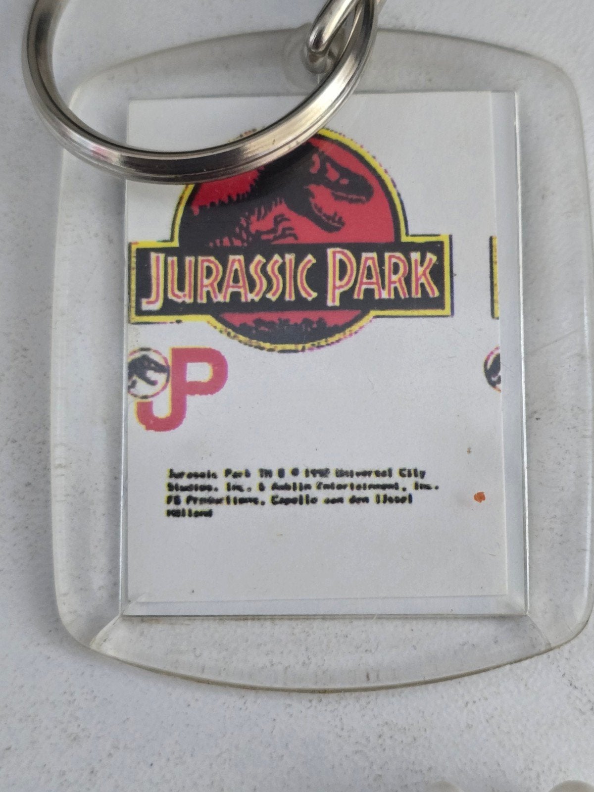Vintage Jurassic Park Sleutelhanger - Dinosaurus, Ophalen of Verzenden, Gebruikt, Dier of Natuur