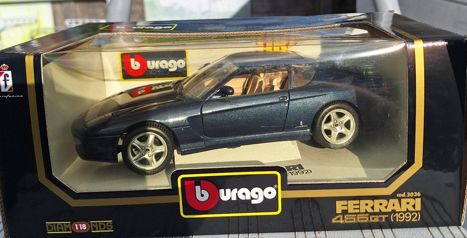 burago ferrari 456gt 1992, Ophalen of Verzenden, Zo goed als nieuw, Auto, Bburago