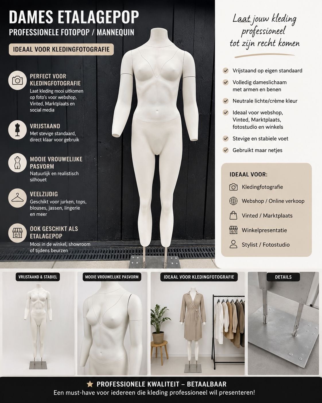 Professionele Ghost Mannequin dames – Gruppo Corso, Ophalen of Verzenden, Gebruikt