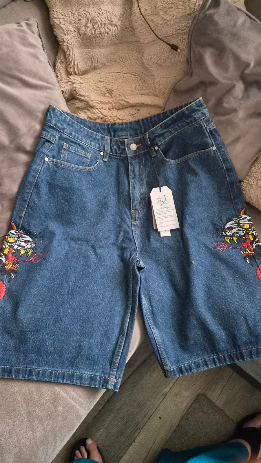 ed hardy korte spijkerbroek, Ophalen, Ed hardy, Nieuw, Maat 48/50 (M)