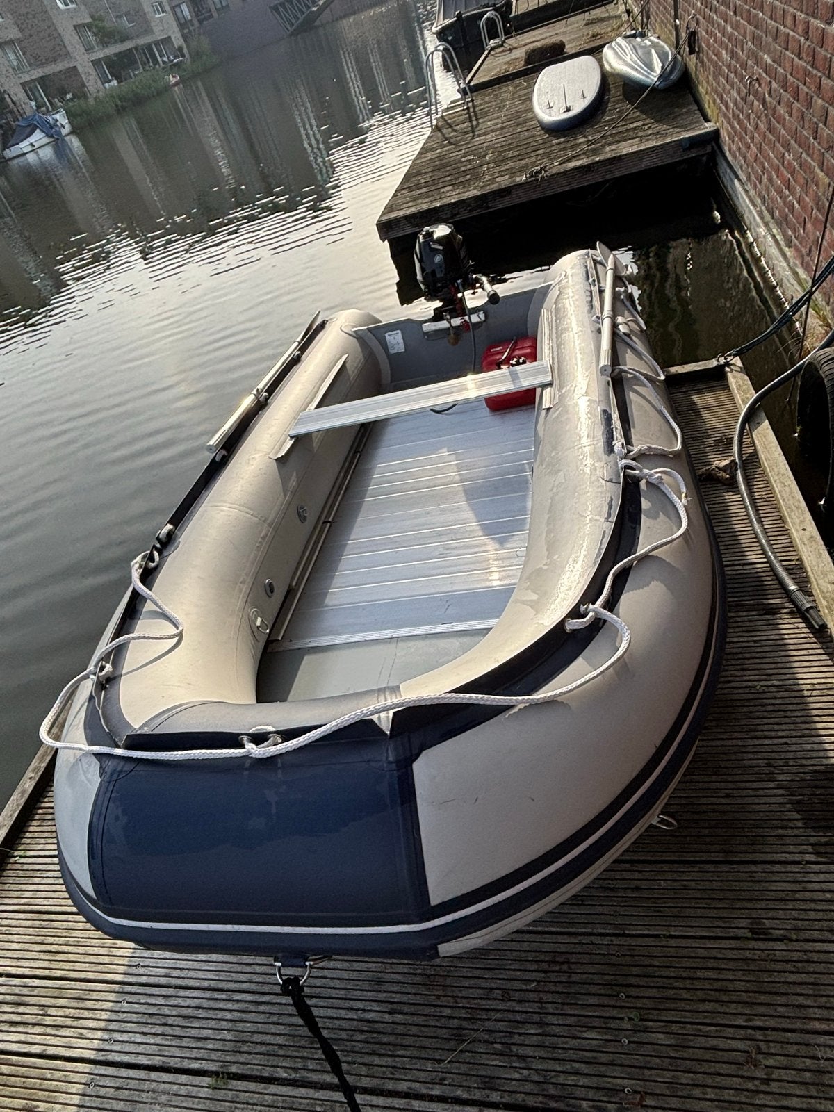 Seamaster rubberboot met Mercury 4pk (upgrade naar 6pk), Watersport en Boten, Ophalen, Aluminium, Gebruikt, Brandstoftank