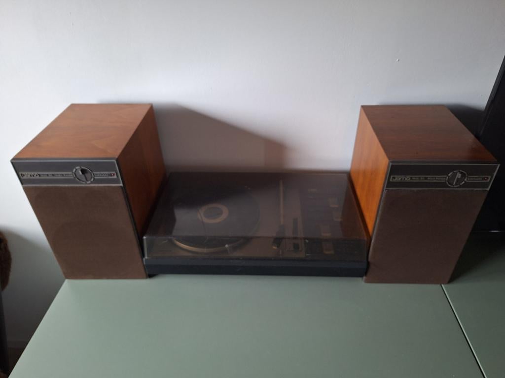 Werkende Platenspeler ERRES 8381 met speakers!, Ophalen, Gebruikt, 50 tot 75 cm, Minder dan 50 cm
