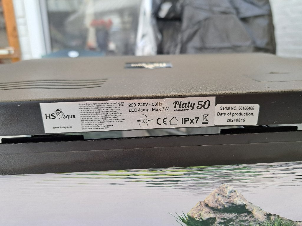 Aquarium platy 50, Ophalen, Verwarming, Gebruikt, Leeg aquarium