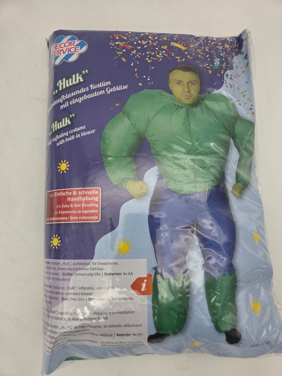 Hulk Opblaasbaar Kostuum - One Size - Nieuw in verpakking, Onbekend, raadpleeg verpakking voor details, Kostuum, Nieuw, Ophalen of Verzenden