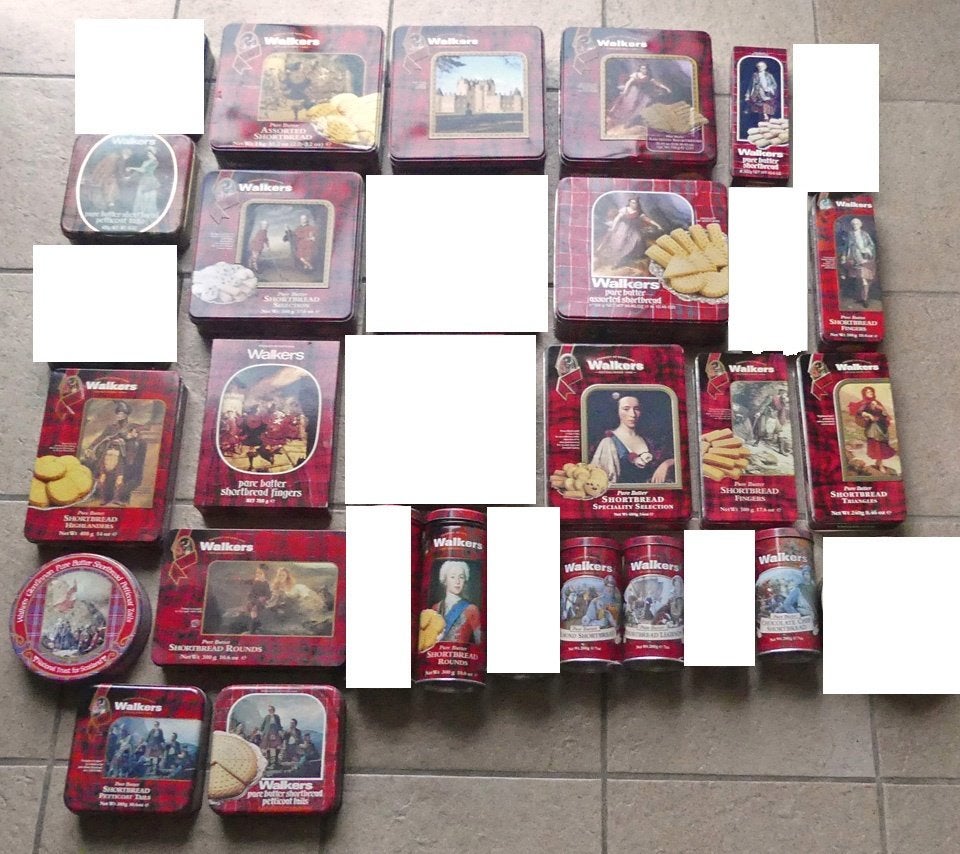 Walker's blikkenverzameling 21 Schotse blikken Schotland, Verzamelen, Blikken, Ophalen of Verzenden, Gebruikt, Koek(jes)