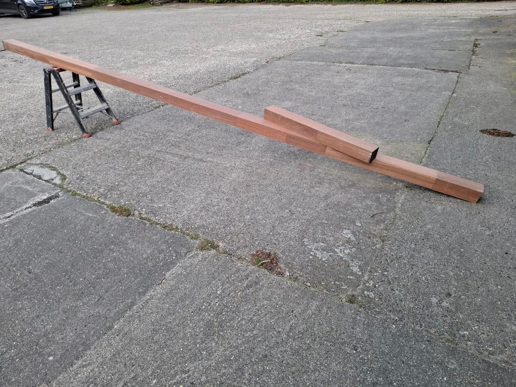 Massieve gevingerlaste Meranti balken 120x94 mm, Doe-het-zelf en Verbouw, Hout en Planken, Ophalen, Nieuw, Balk, Overige houtsoorten