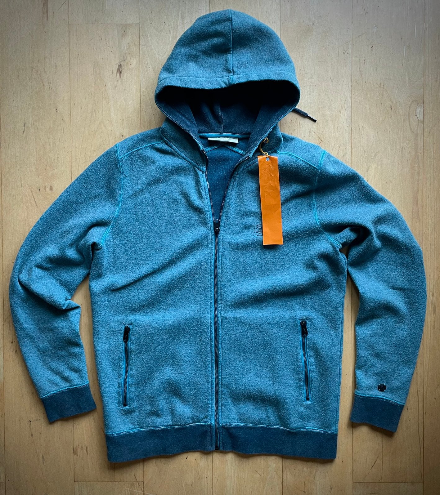 Cast Iron hoodie vest met capuchon en rits blauw L, Ophalen of Verzenden, Maat 52/54 (L), Blauw