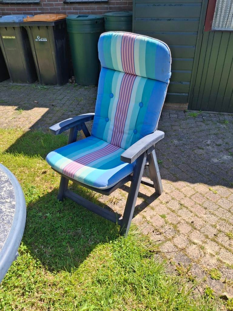 Hartman Prestige tuinstoelen met tafel, Ophalen of Verzenden, Gebruikt, Kunststof, Verstelbaar