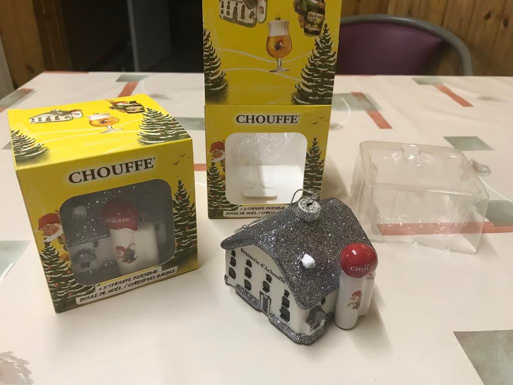 Chouffe kerst ornamenten, 2 voor 15€, Ophalen of Verzenden, Nieuw, Overige typen