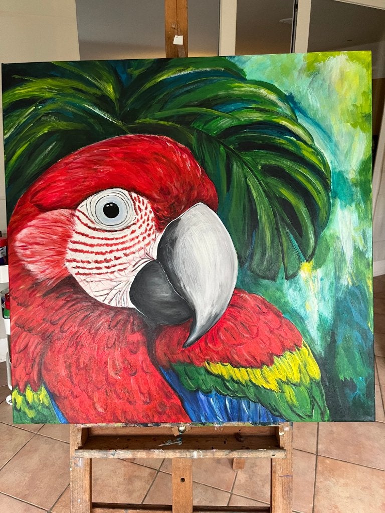 schilderij papegaai, Ophalen, Oorspronkelijke maker, Nieuw, Schilderij