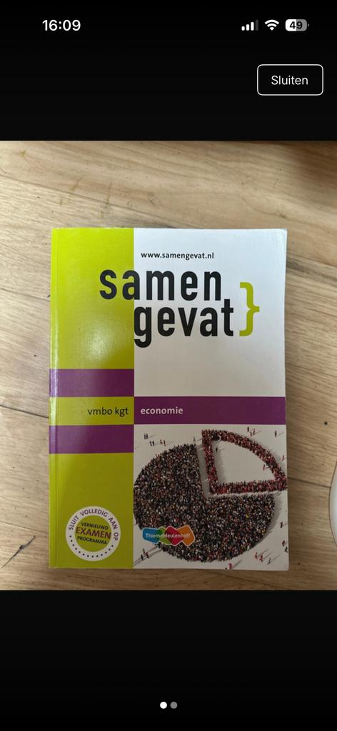 Samengevat exsmenbundel economie vmbo kgt, Ophalen of Verzenden, Zo goed als nieuw, VMBO, Economie