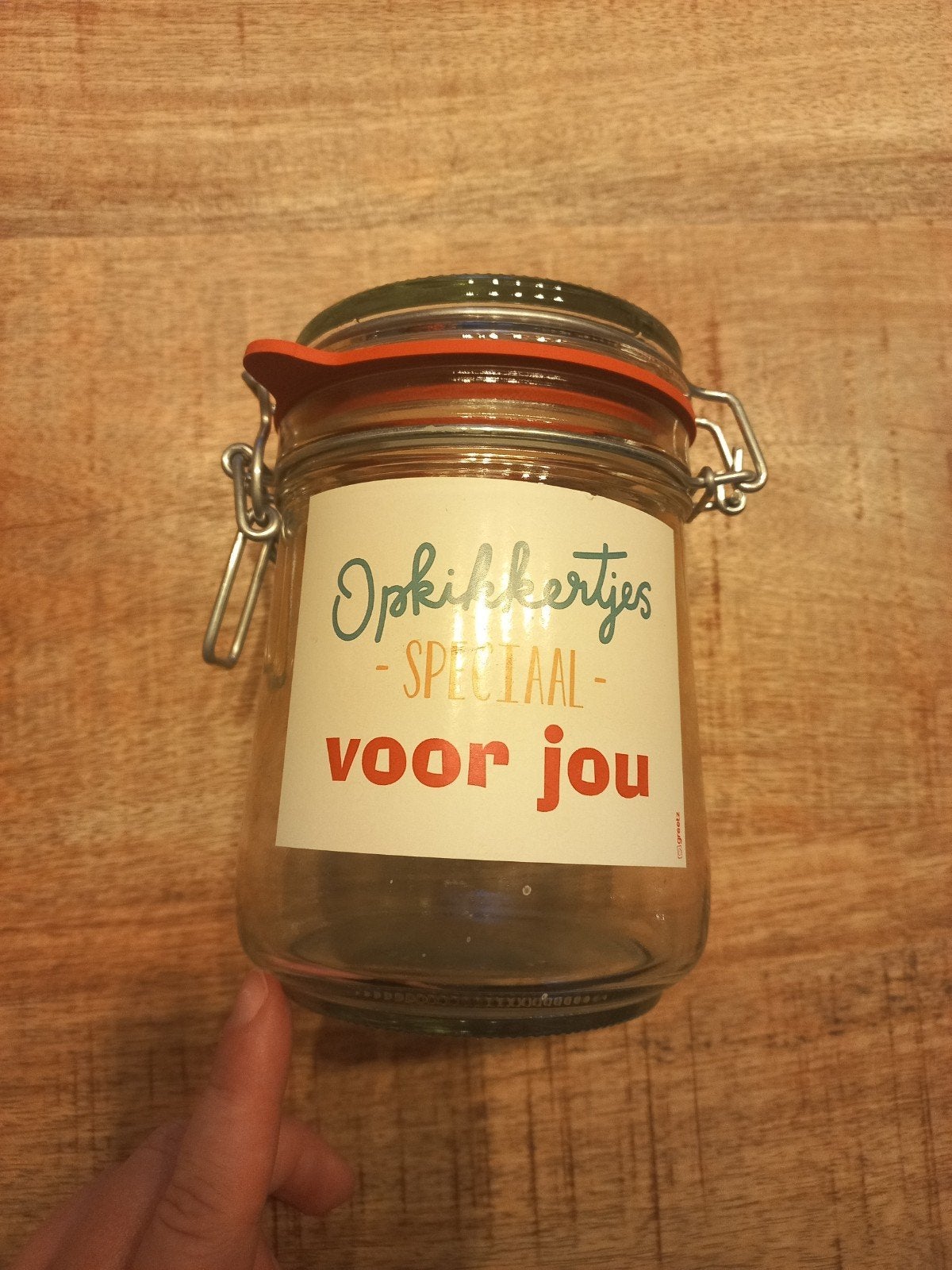 Weckpot 'Opkikkertjes - Speciaal voor jou', Ophalen, Meerkleurig, Overige stijlen, Zo goed als nieuw