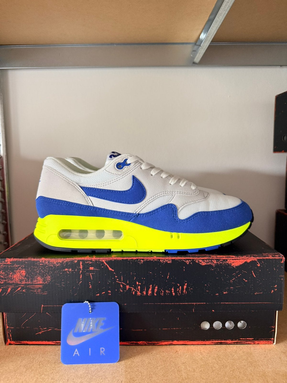 Nike air max 1 OG Blue big bubble, Kleding | Heren, Ophalen of Verzenden, Zo goed als nieuw, Blauw