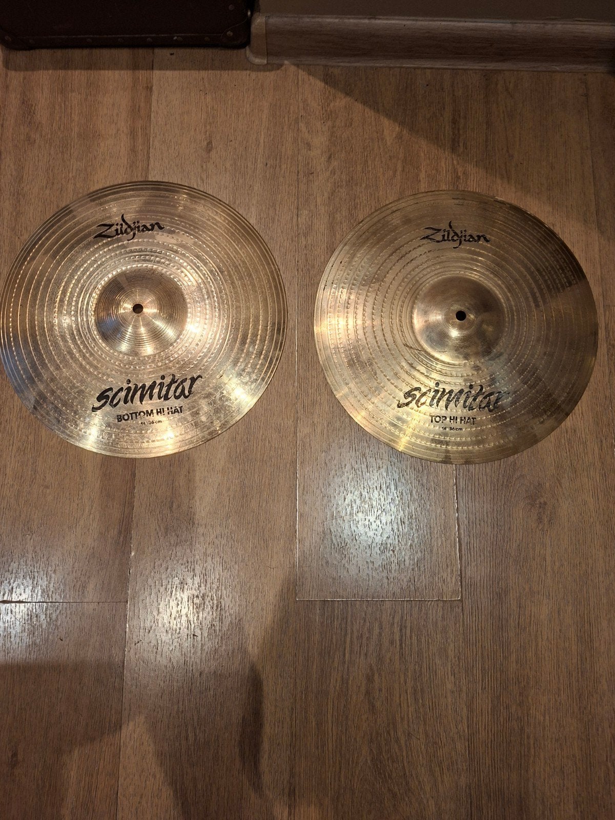 Zildjian Scimitar 14" hihat cymbal bekken set voor drumstel, Ophalen of Verzenden, Gebruikt, Drums of Percussie