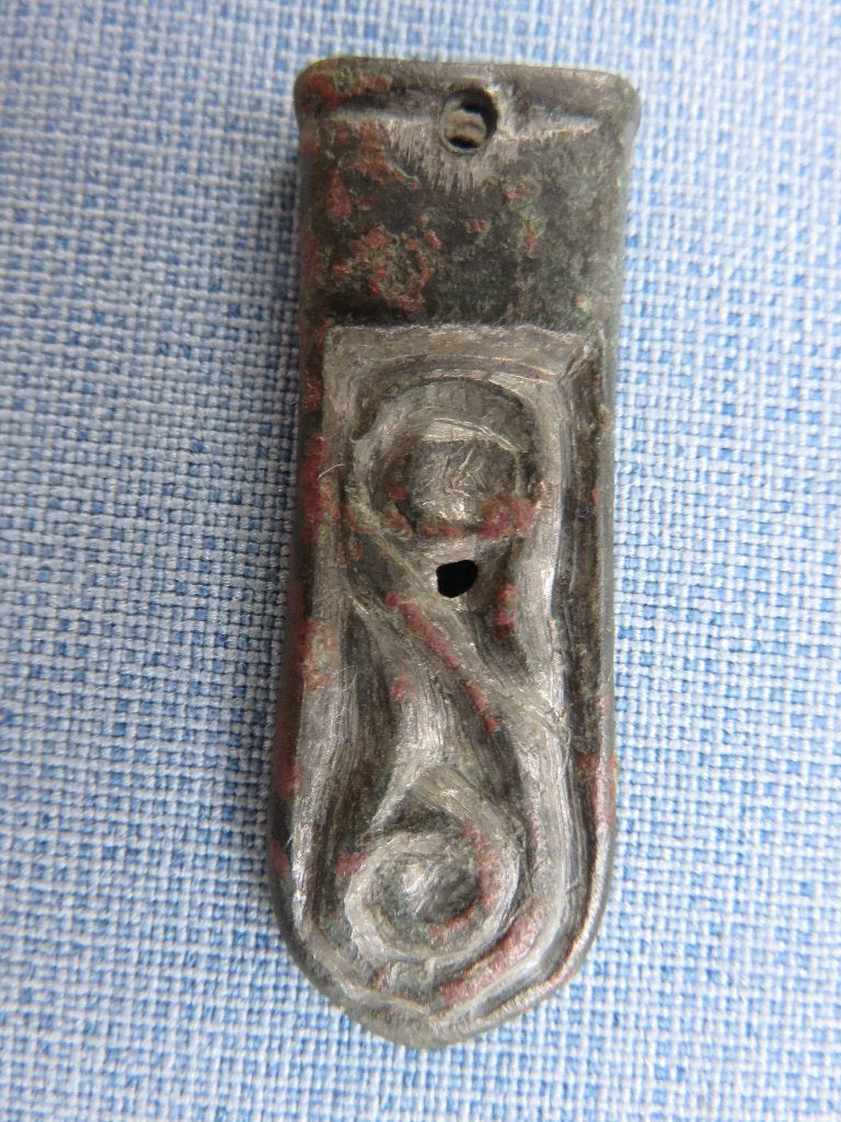 Middeleeuwen – riemtong in brons - 7e - 9e eeuw A.D., Antiek en Kunst, Antiek | Koper en Brons, Ophalen of Verzenden, Brons
